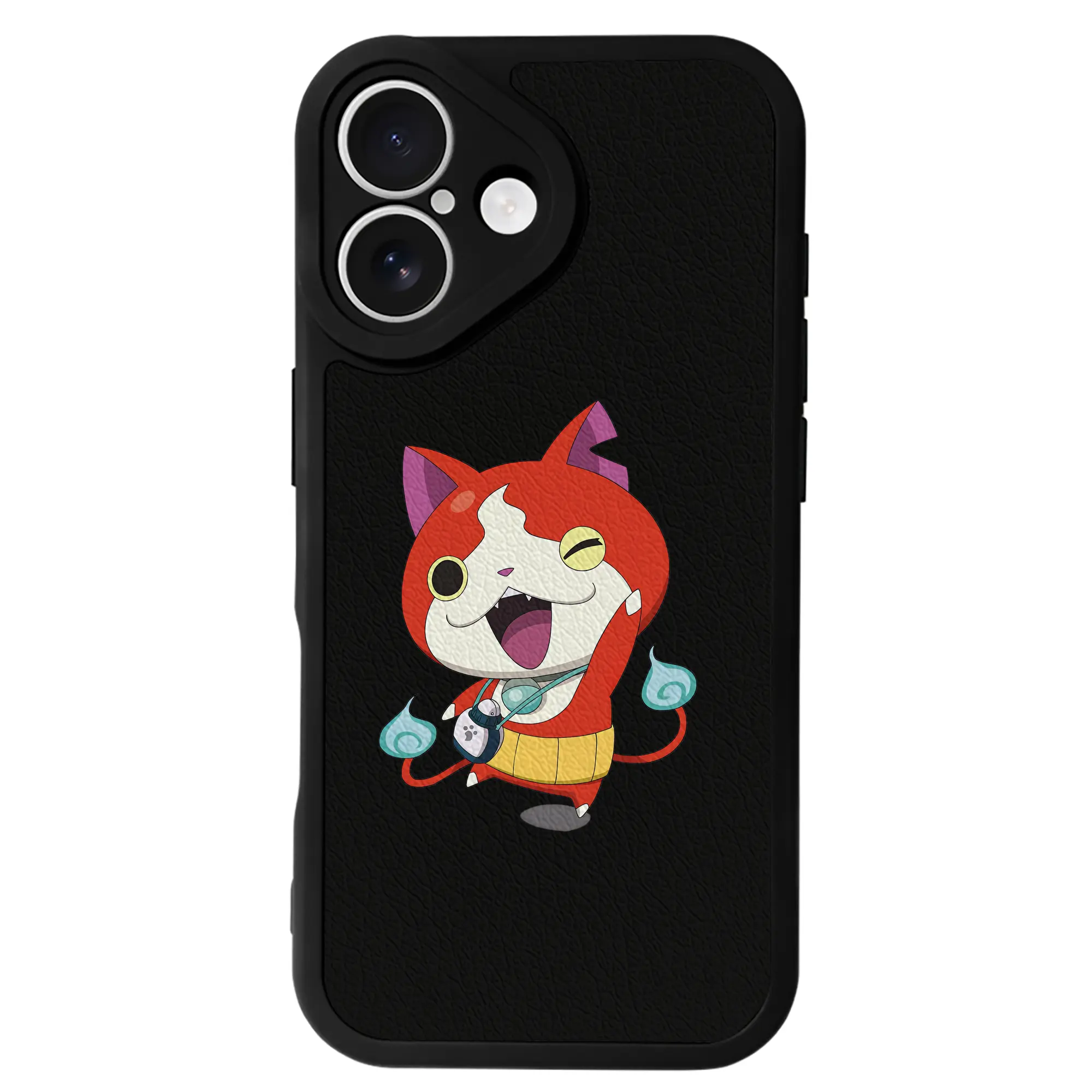 妖怪ウォッチ グッズ,ジバニャン - IPhone 16シリーズ対応 ・ シリコンスマホケース ・ レザー調 ・ 高精度フィット ・ 耐衝撃 ・ ワイヤレス充電対応 ・ 精密カット